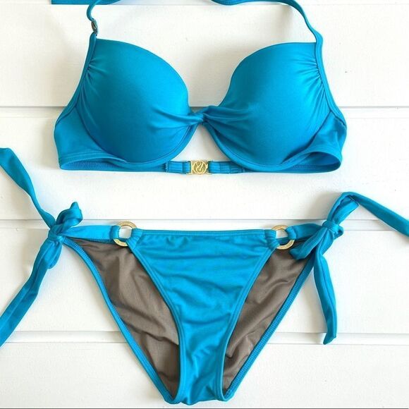 Victoria’s Secret Original Maldives Bombshell Push Up Twist Swim Bikini Set - Picture 3 of 9